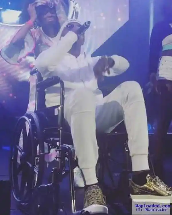 Shocker! Popular Reggae-Dancehall Star, Patoranking, Goes On Wheelchair (Photo)